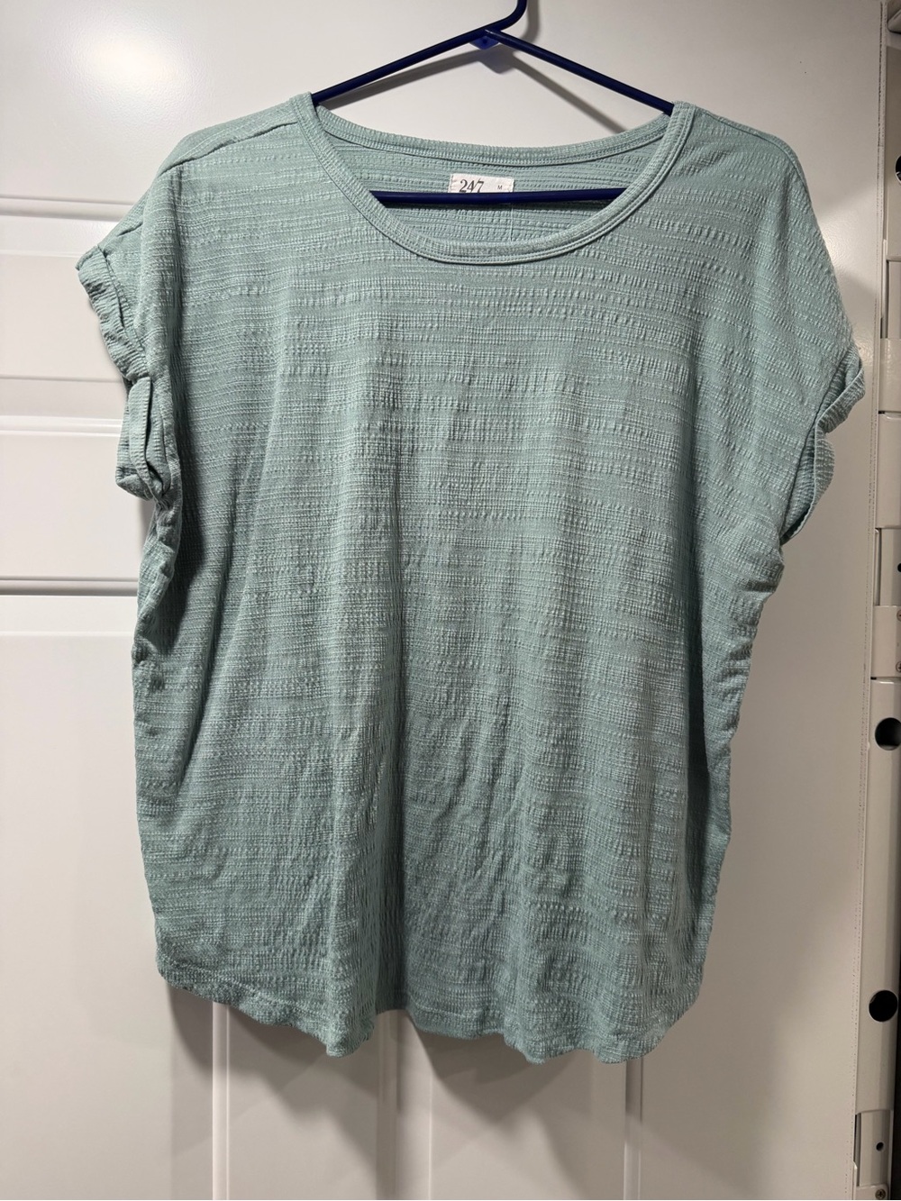 Casual Mint Green Short Sleeve Tee by 24/7